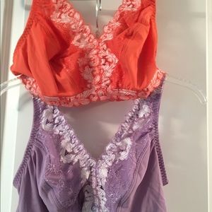 Breezes Bras from QVC orange and purple
